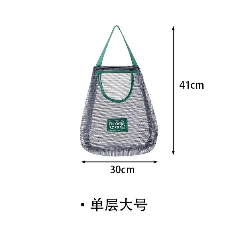 재사용 가능한 저장 가방 주방 걸이형 메쉬 가방 가정용 과일 및 채소 저장 네트 가방 생강 마늘 감자 양파용