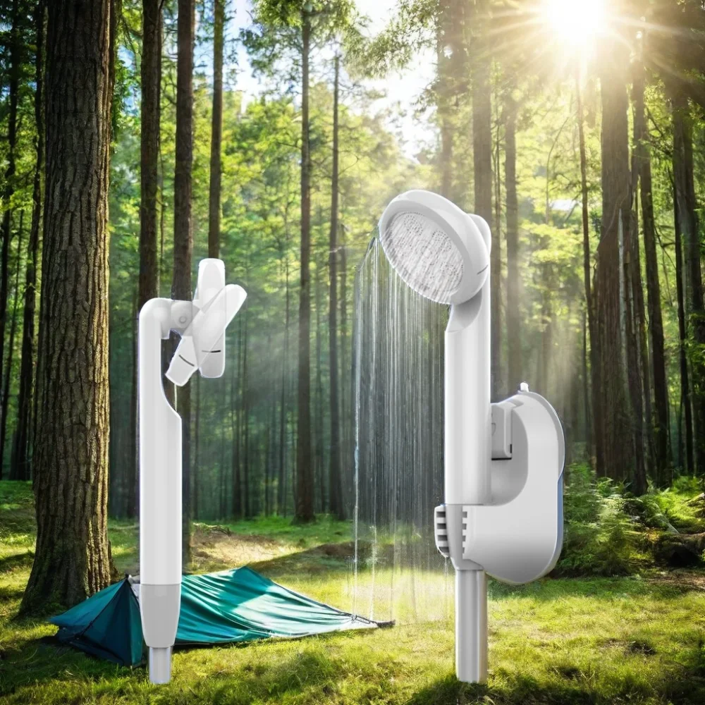 Portable Shower pump, USB Rechargeable Waterproof Camping Shower Caravan Outdoor Camping Tool