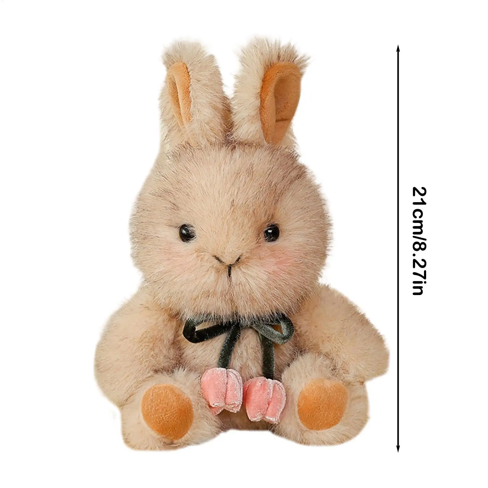 Królik Pluszak 20 cm Urocza Miękka Lalka Pastoralna Poduszka Dekoracyjna Realistyczne Królicze Zabawki Pluszowe Maskotki na Boże Narodzenie