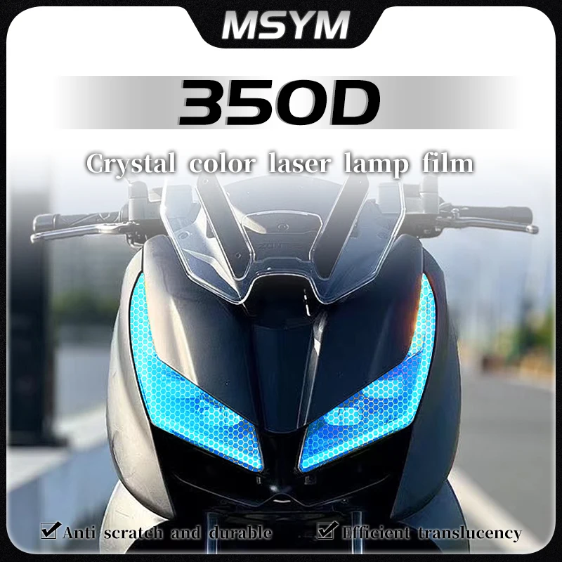 

For ZONTES 350D ZT350D 350 D 350d Headlight protective film honeycomb laser sticker smoked black tail light film accessories