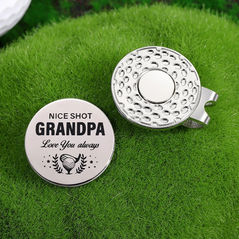 Nice Shot Grandpa Love You Always Magnetic Hat Clip Golf Ball Marker Funny Golf Accessories Baseball Cap Clips Accessories Gift