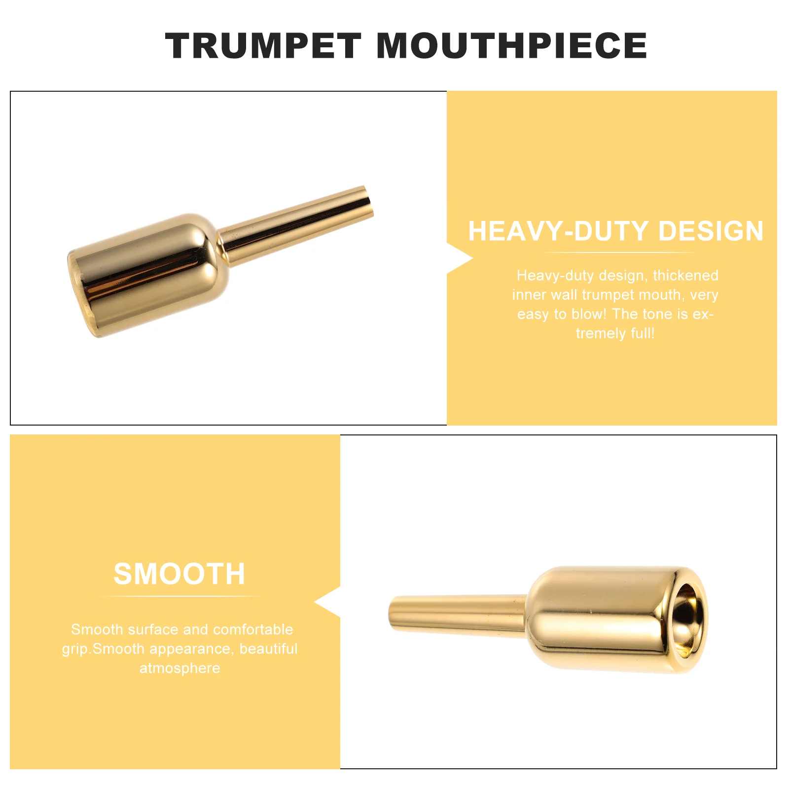 7C Gold Plated Trumpet Mouthpiece Music Instrument Accessory Elegant Sound Professional Beginner Student Practice