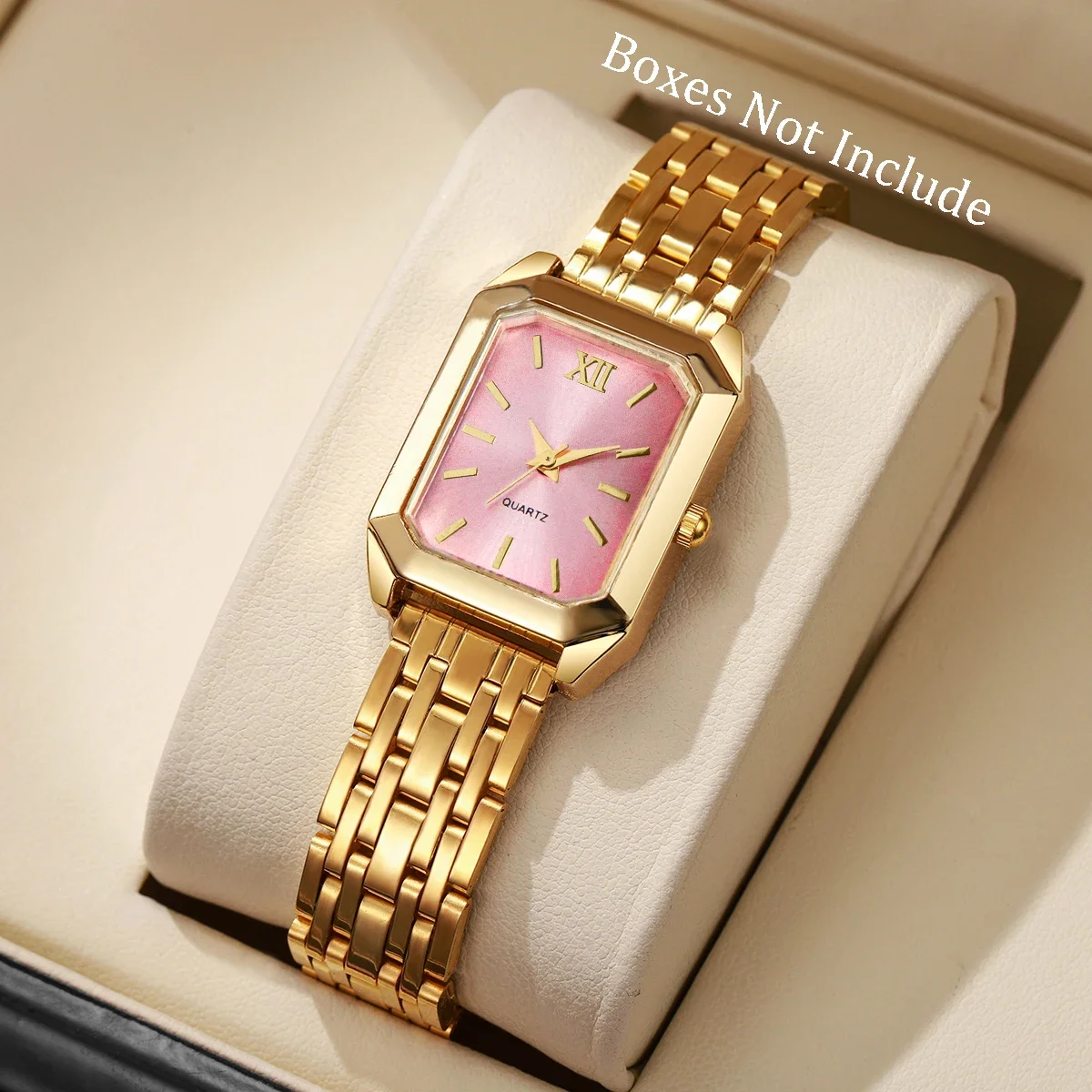 Casual Rectangle Dial Women's Quartz Wristwatch