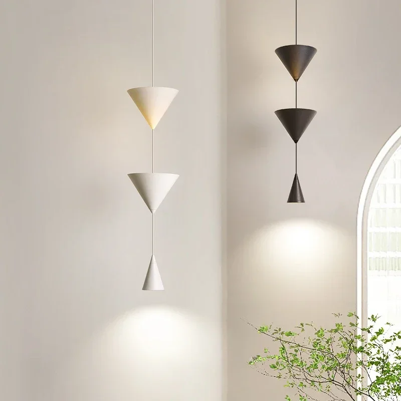 

Modern Minimalist Designer Art Hourglass LED Reading Chandelier Black White Bedside Living Room Bedroom Home Decoratio