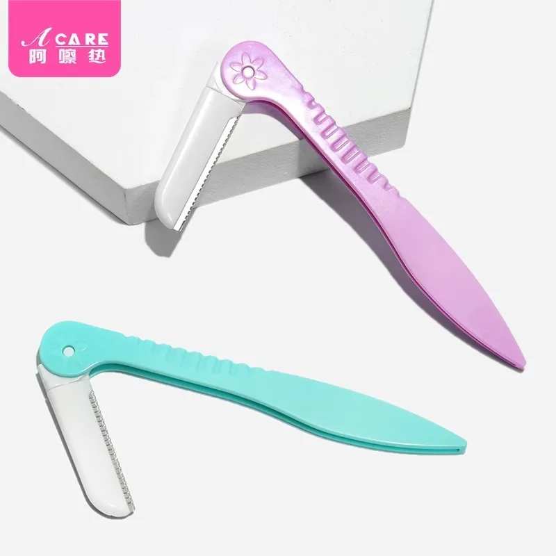 Eyebrow Trimmer/Folding A1-Easy to use Folding Eyebrow Scraper Female Scraper Portable Beginner Novice