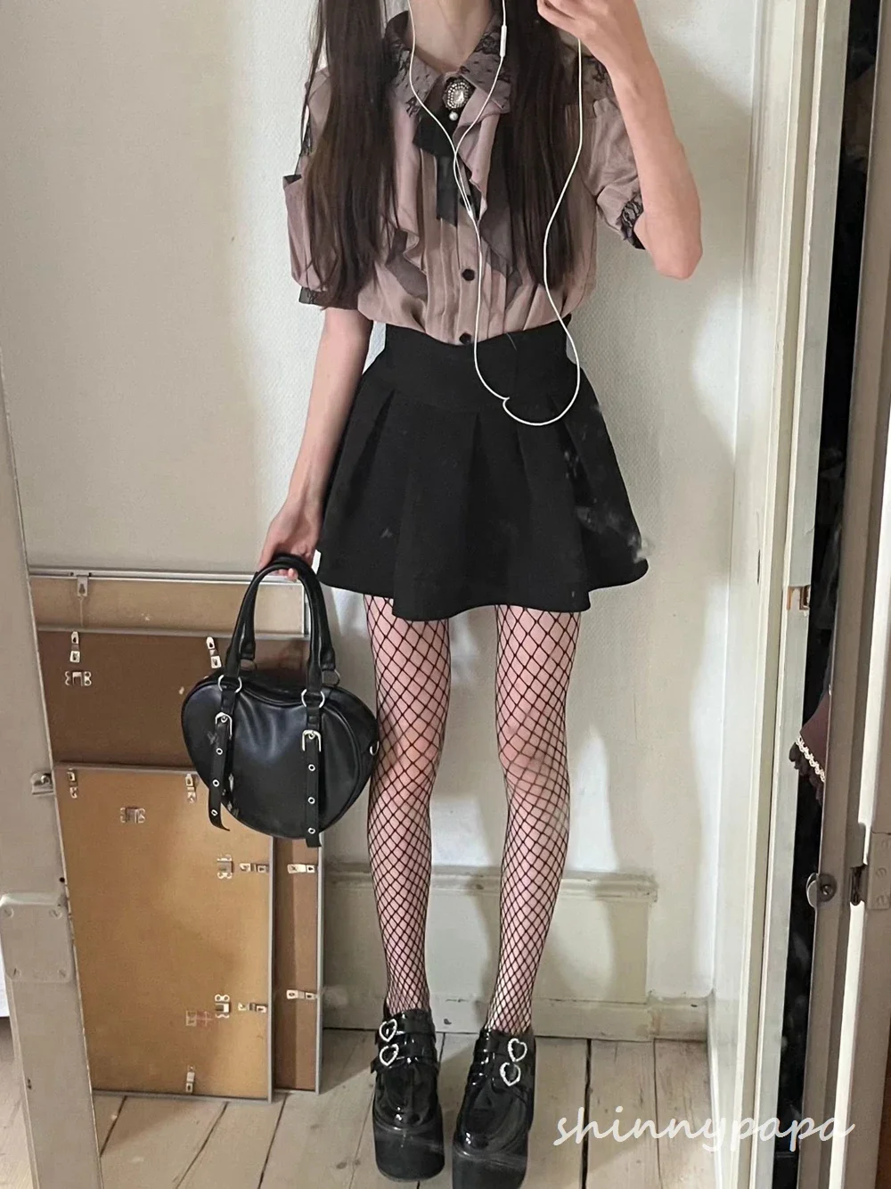 Japanese Style Mini Skirts for Women Mine Mass-Produced Sweet Black Skirt Culottes Autumn Summer Ruffled Pleated Short Skirt