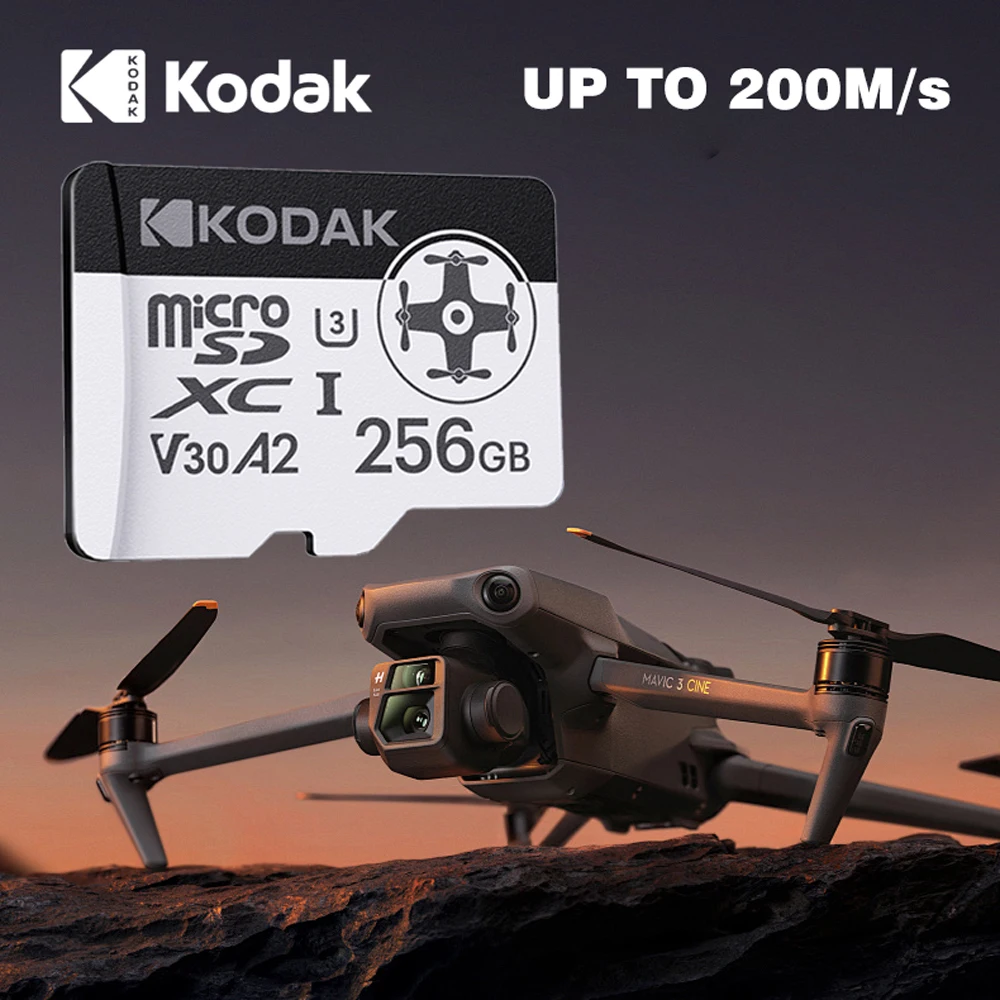 

Kodak Drone Micro SD Card A2 Up to 200MB/s 512GB 256G 128GB TF Card Micro Memory Card for Nintendo-Swtich pocket3 Mini-4K Neo