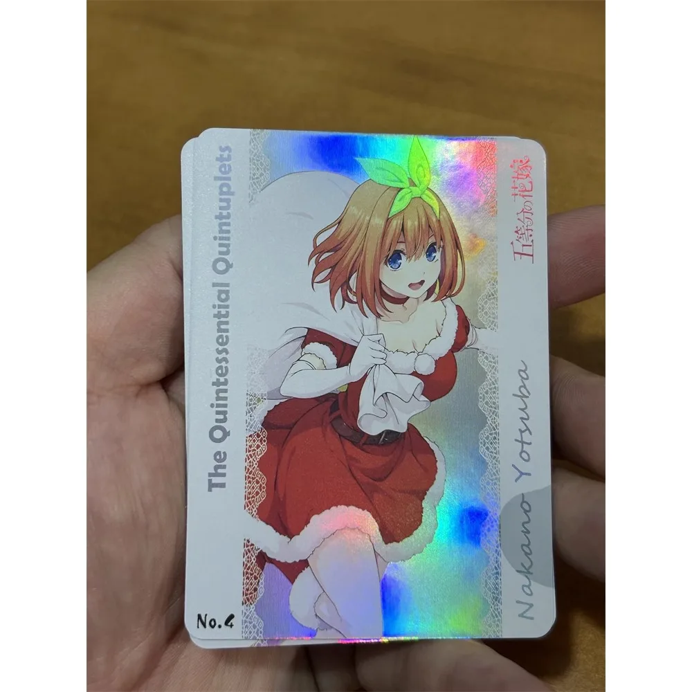 5pcs/set The Quintessential Quintuplets Nakano Miku Yotsuba DIY Refraction flash card Anime Classics Game Collection Cards Toy