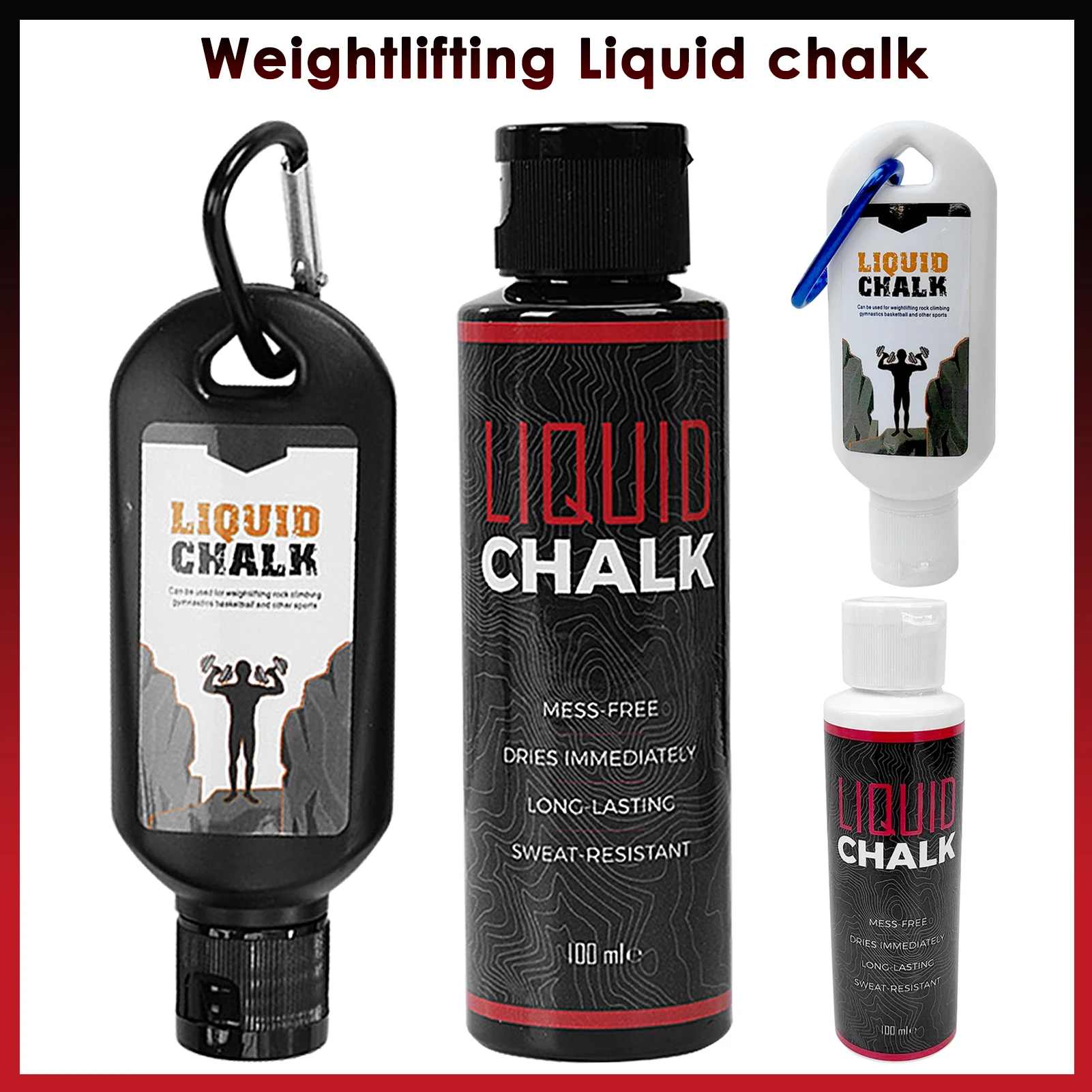 30/50/100ml Liquid Chalk Sports Magnesium Powder Fitness Weight Lifting Anti Slip Cream Grip WeightLifting Climbing Gym Sport