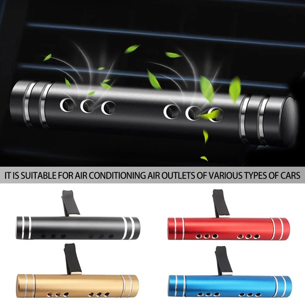 Car Vent Clip Fragrance Cylindrical Essential Oil Car Diffuser Vent Clip Refill Sticks for Car Kitchen Auto Office