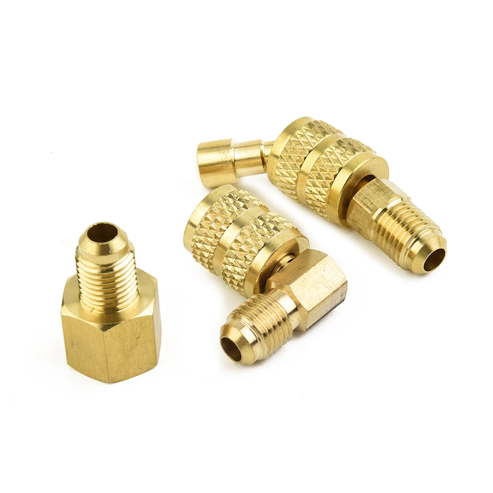 R410a Connector Adapter R134a Tank/vacuümpomp Adapter Vacuümpomp Voor Mini Split Systeem HVAC Messing Onderhoud Tool