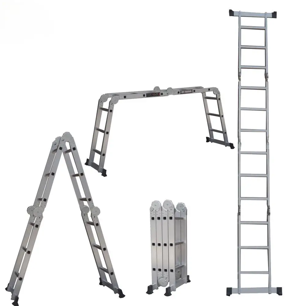 Aluminium Multipurpose Combination Ladder Outdoor Foldable Steps & Industrial Structure EN131 Certified