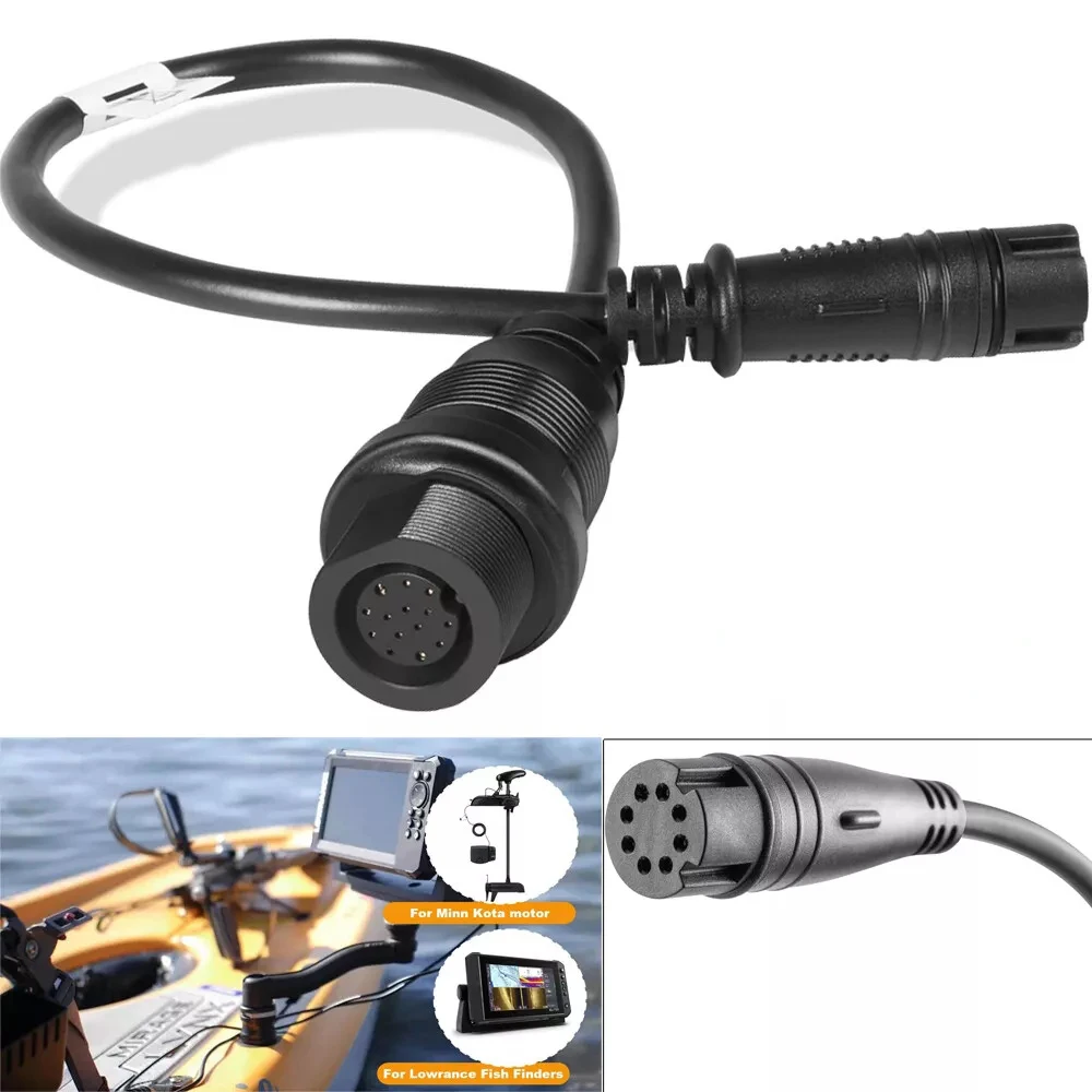 TML 1852078 MKR-DSC-15 DSC Transducer Adapter Cable/8-PIN Adapter Cable for Lowrance Fish Finders and Minn Kota Motor