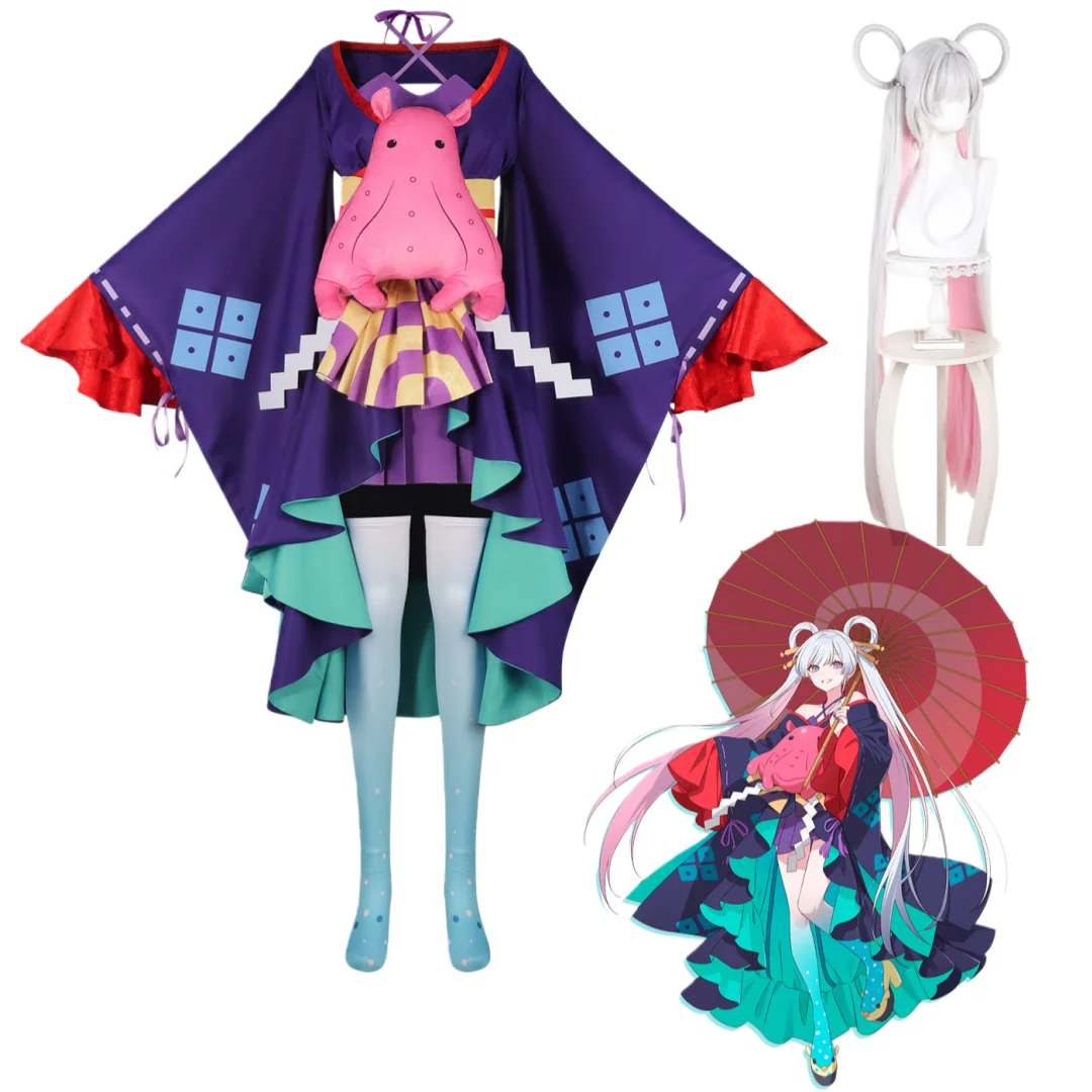 

Spacetime Princess Kaguya Tsukimi Cosplay Costume Wig Stage Performance Halloween Party