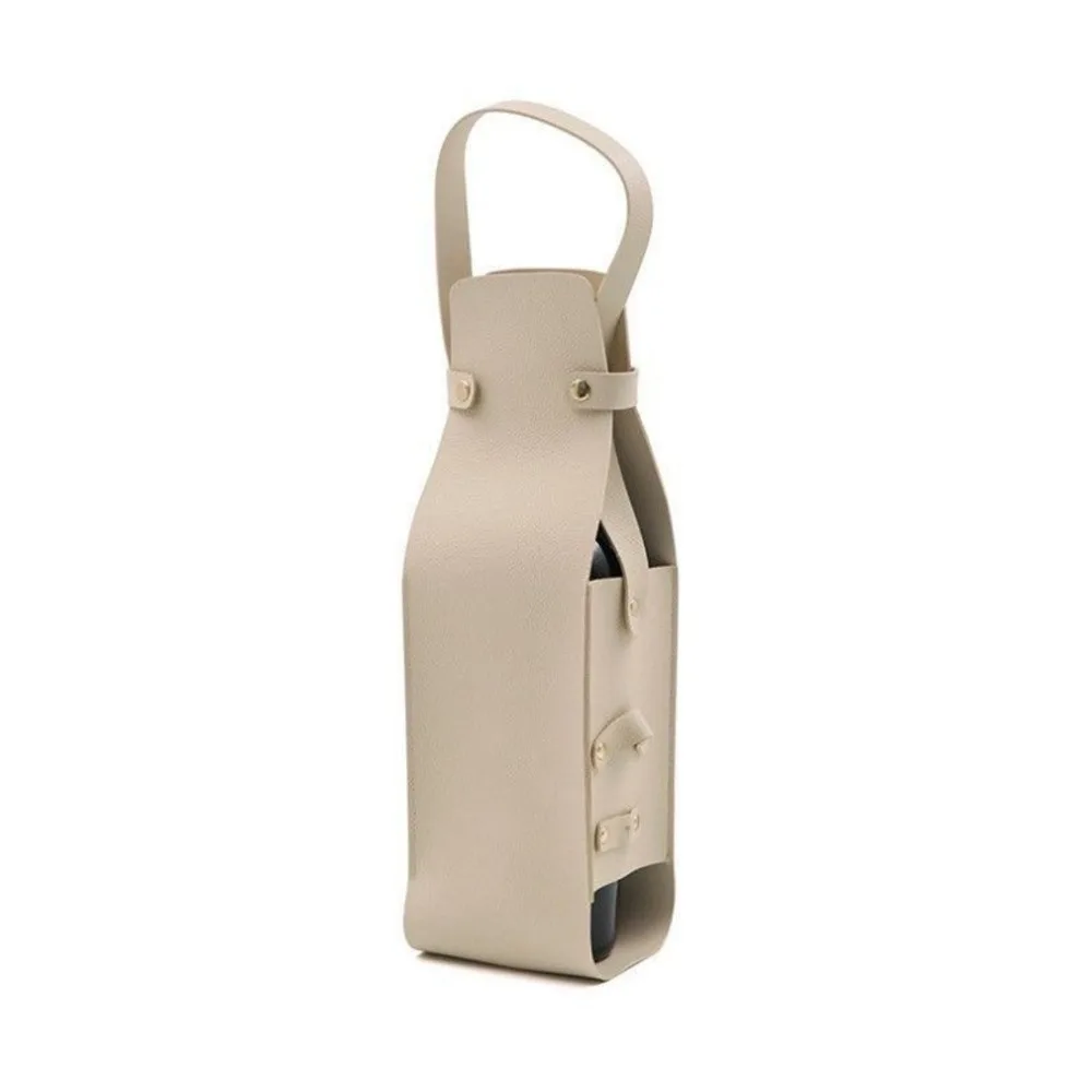 

Portable Waterproof PU Wine Tote Reusable Lightweight Champagne Beer Gift Bags with Handle Liquor Bottle Carrier Bridal Showers