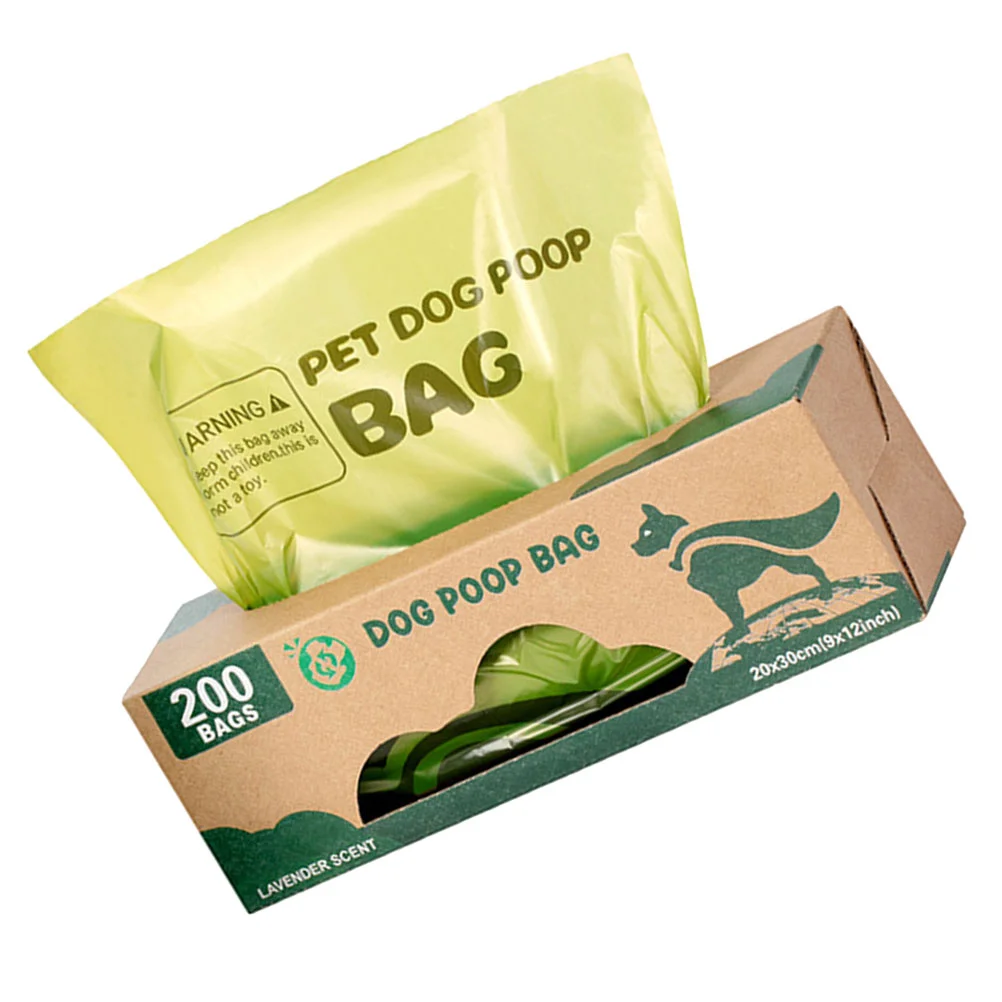 

200 Pcs Eco-friendly Dog ​​poop Bag Pet Waste Bags Supplies Refills Trash Portable Poops