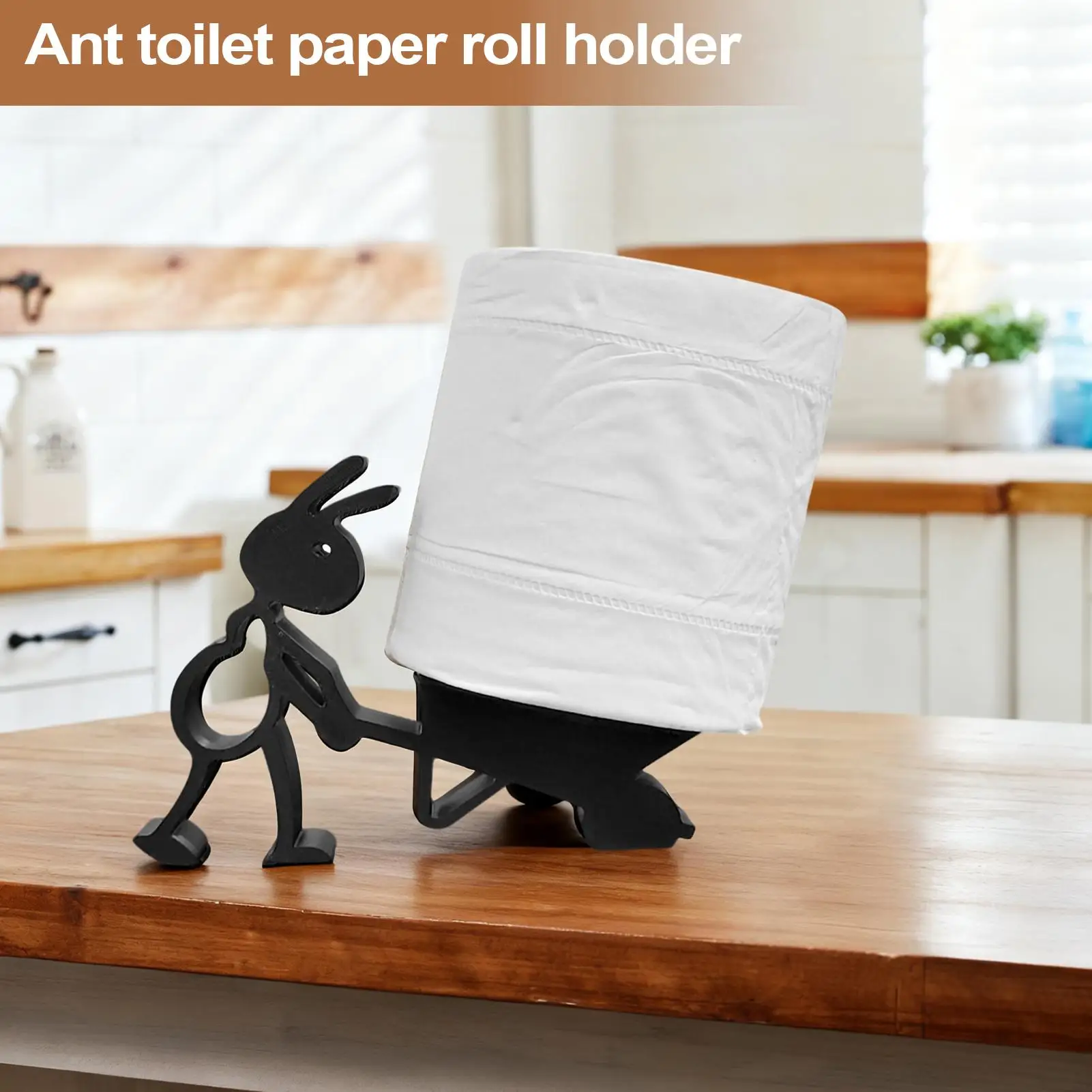1pc 3D Printed, Ant Paper Towel Holder Durable Plastic No Installation Required Home Living Room Kitchen Bathroom Decoration