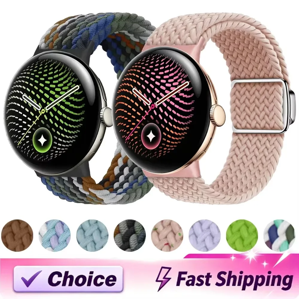 Nylon Loop Strap For Google Pixel Watch 5/4/3 41mm 45mm Magnetic Buckle Adjustable Bracelet Correa For Google Pixel Watch 3/2/1