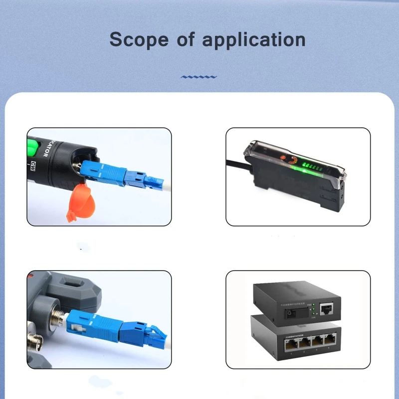 SC to LC Female Fiber  Adapter for optical Fiber Connection Transmission