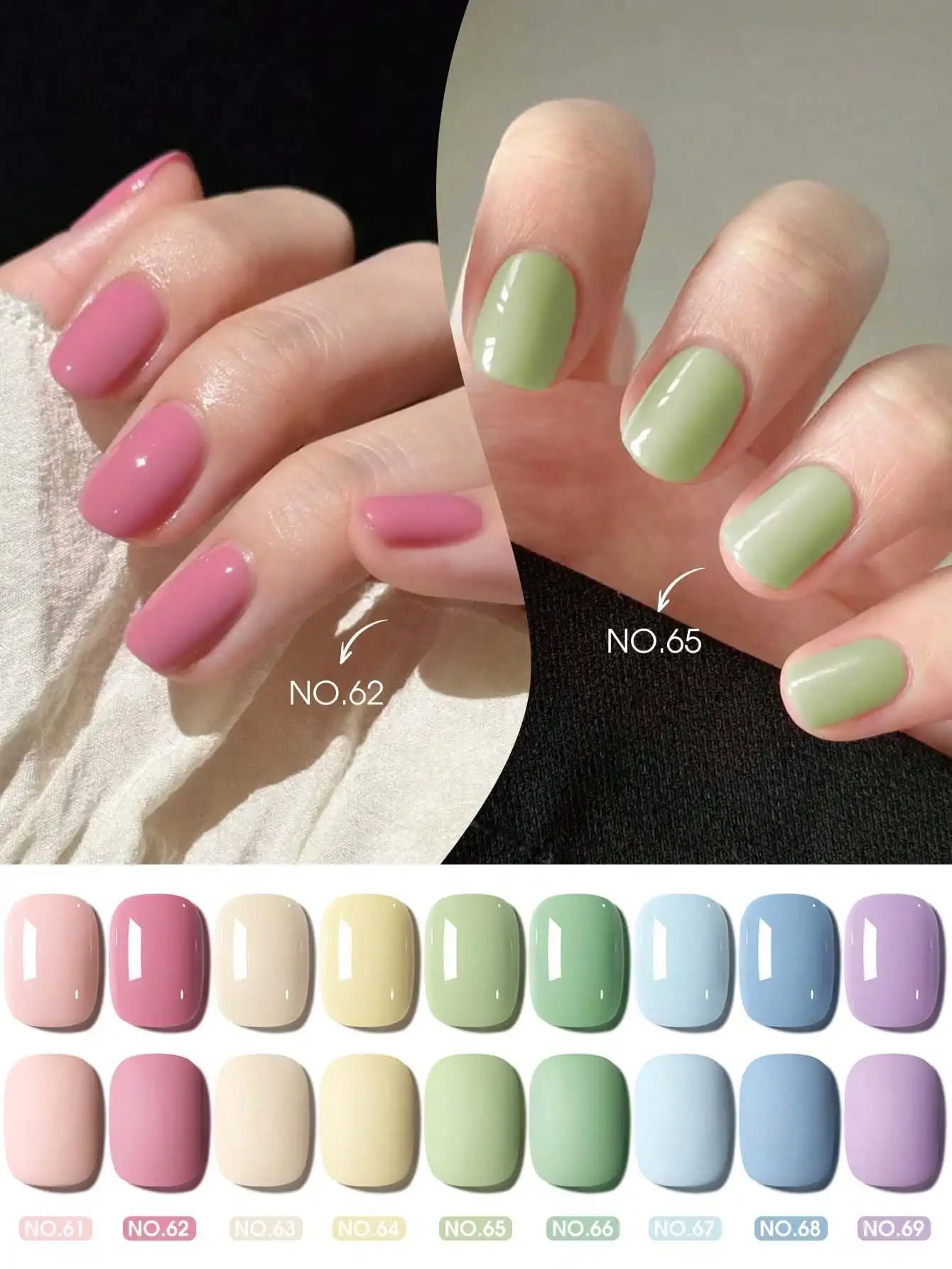 9PCS 15ml Colorful Gel Nail Polish Set, Soak-Off UV LED Nail Gel, Long-Lasting Liquid Manicure Varnish image 4