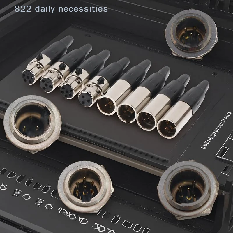 convenient1Pcs Small XLR Audio Straight Connector Mini XLR 3/4/5/6 Pin Female / Male Plug Male Socket For Microphone Cable