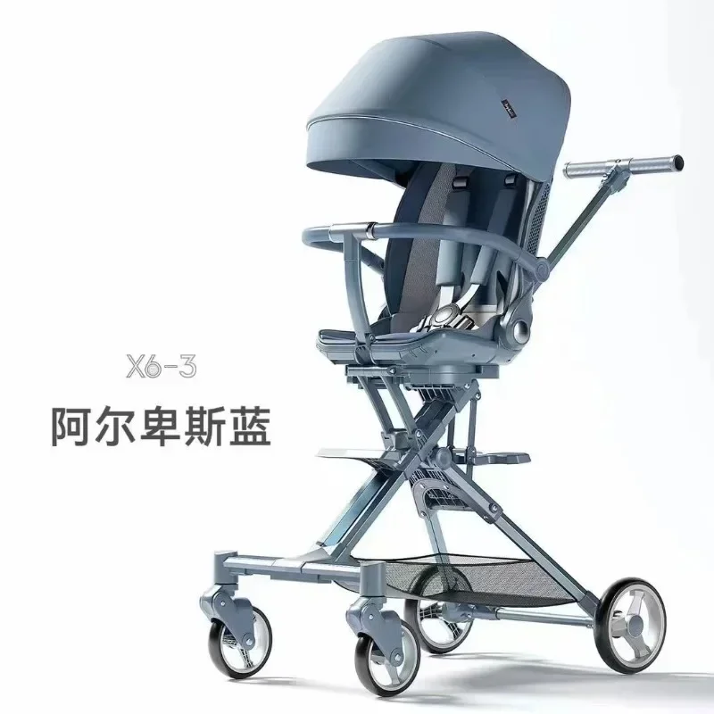 

The baby can lie down and fold the trolley with one button to the high view.