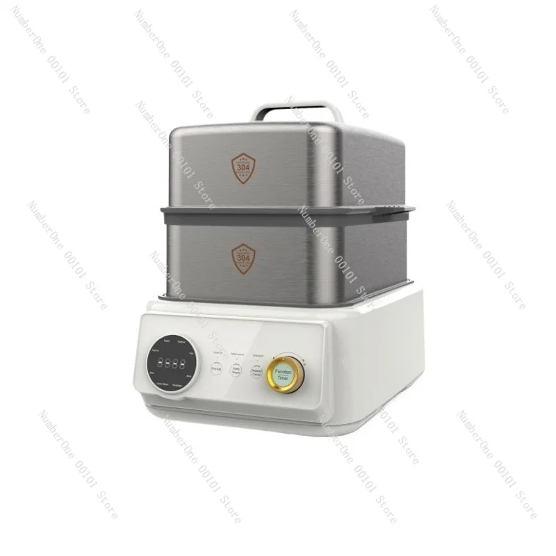 Elegant Three Layer Stainless Steel Electric Steamer Pot 15L Large Capacity Hot Pot Cooker Food Warmer 110V US Plug Taiwan