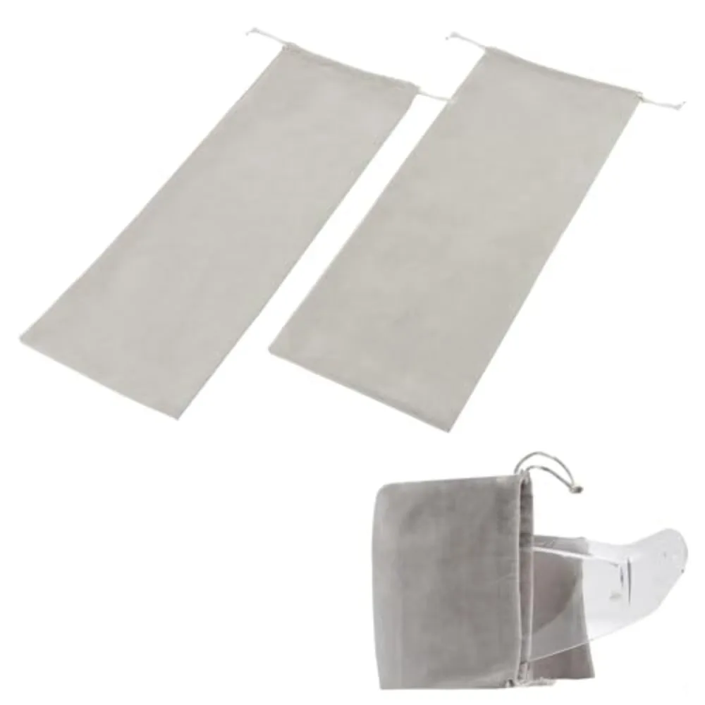 2PCS Universal Motorcycle Helmet Visor Bag Scratch-Free Face Shield Storage Sleeve for Carrying & Storing for Most Helmet Visors