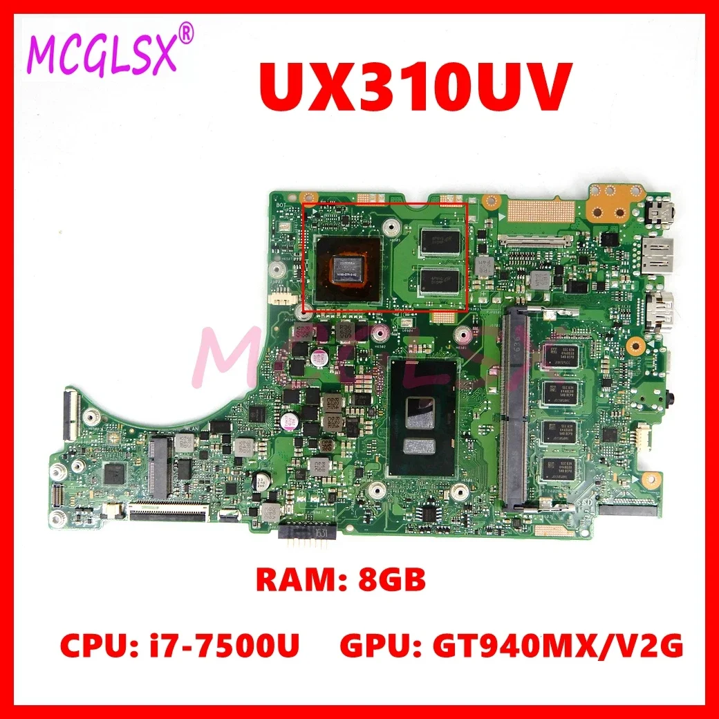 UX310UV i3/i5/i7 CPU Mainboard For ASUS UX310U UX310UA UX3000U RX310U UX310UQ/UQK UX410U RX410U UX410UA/UAK UX410UQK Motherboard