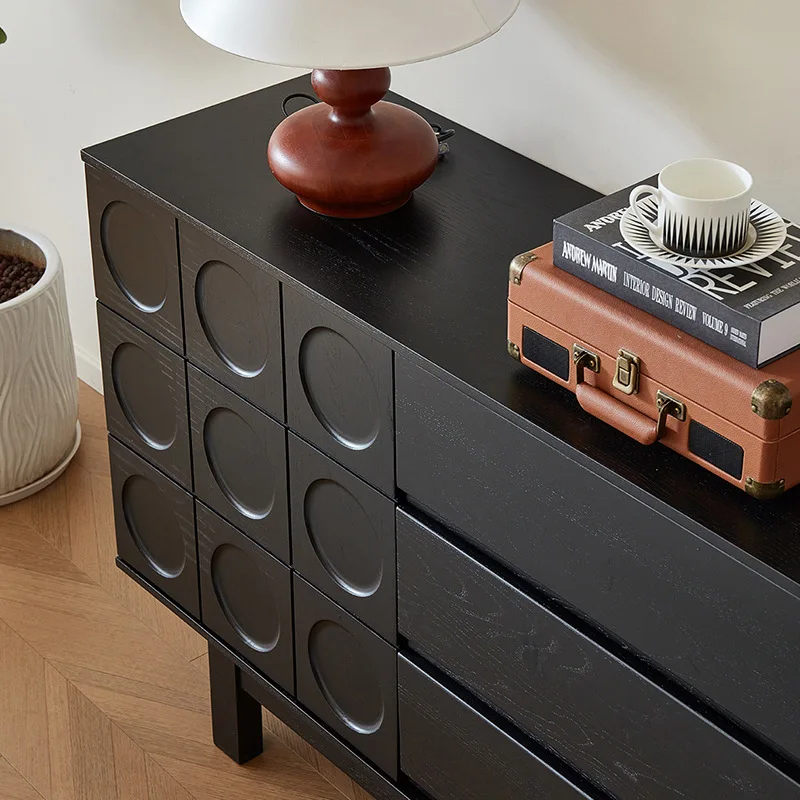 French retro dining side cabinet living room wine and tea cabinet