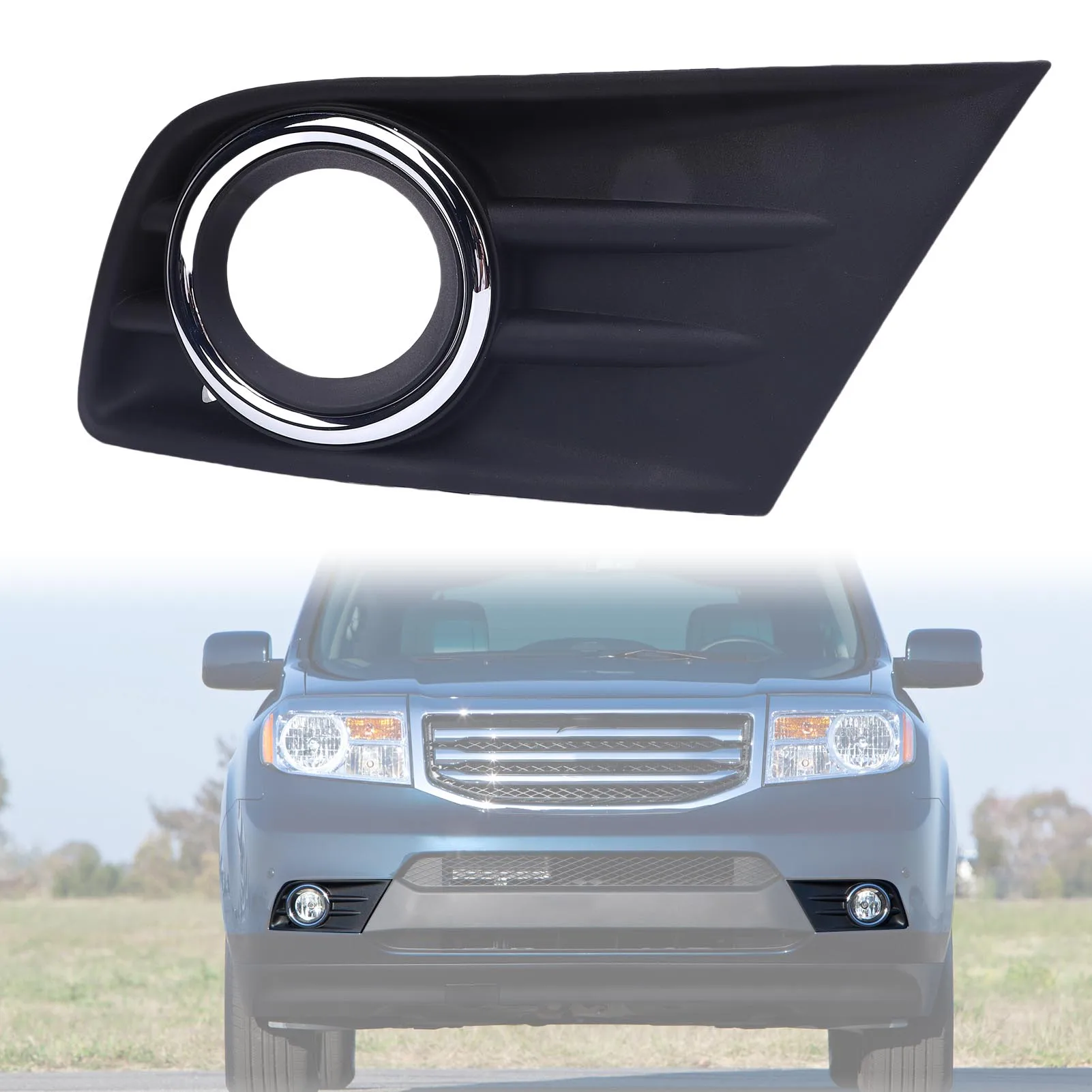 

Fog Light Bezel Fog Light Cover Fog Light Cover with Chrome Trim Abrasion Proof Stylish Front Bumper Fog Lamps Bezel Trim