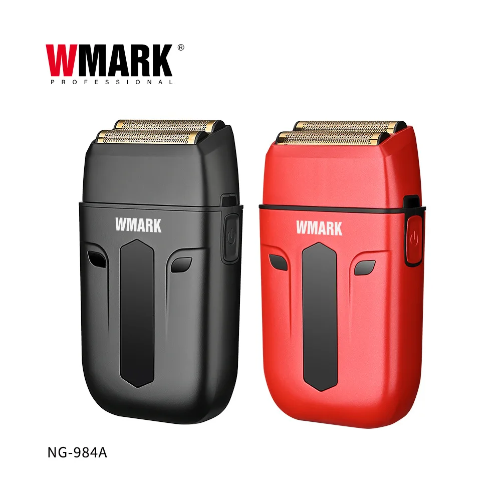 

WMARK new NG-984 Oil Head gradient Whitener Stainless Steel etched titanium-plated two knife mesh blade clipper