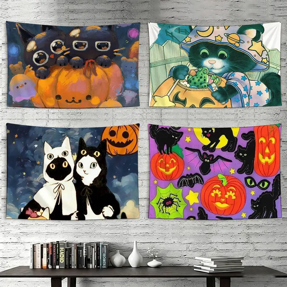 Jack-o-lantern  Flags Suitable For Party Club Outdoor Interior Wall Decoration Banner Fans Gift