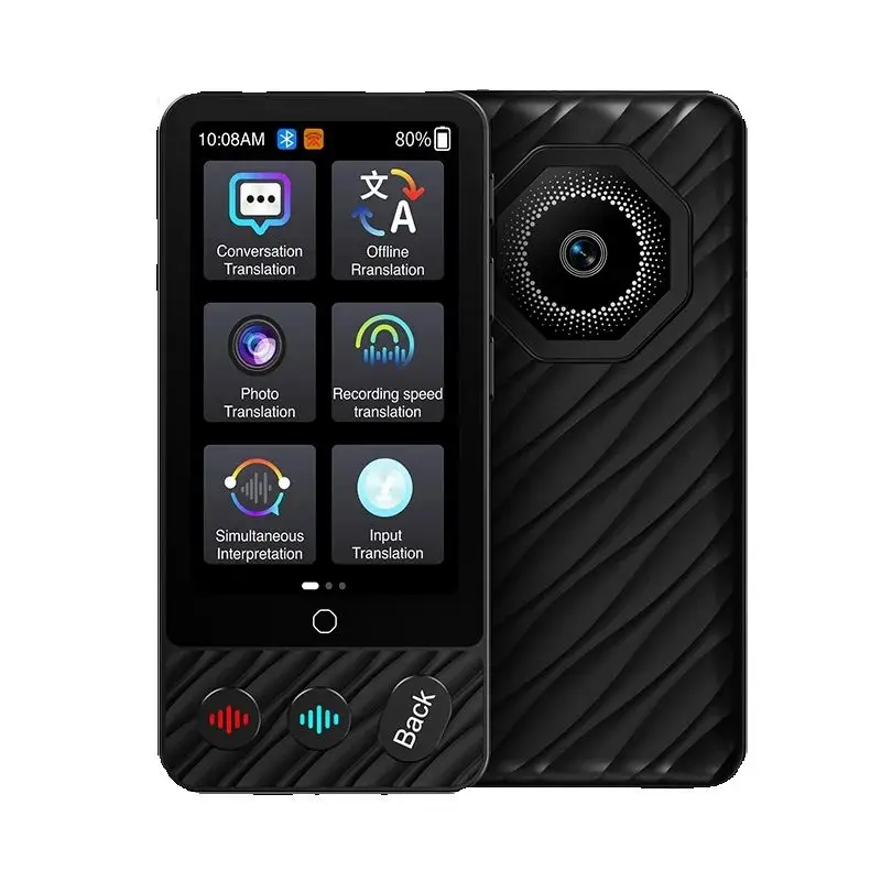 

AI Voice Real Time Translator Machine 142 Multi Online Languages Voice-Record 4.0 Inch Big Screen Portable M50 Offline Tradutor