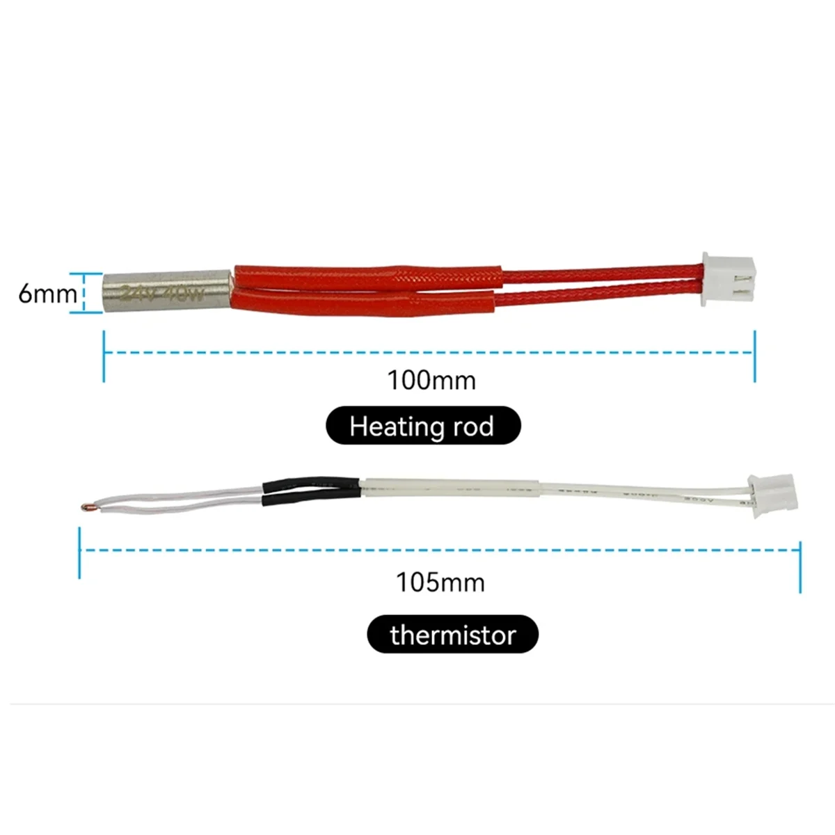 

For Elegoo Neptune 4/4Pro Hotend+0.4mm Nozzle Kit 24V 40W Heating Rod for Elegoo Neptune4/4Pro