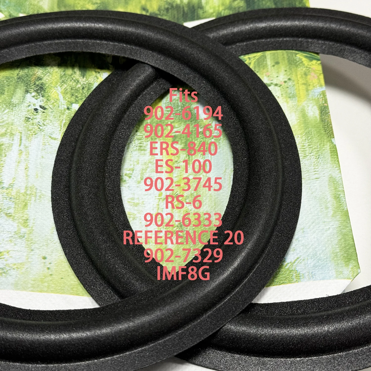 2X Foam Edge Replacement Black Fits JBL 902-6194 902-4165 ERS-840 ES-100 902-3745 RS-6 902-6333 REFERENCE 20 902-7329 IMF8G