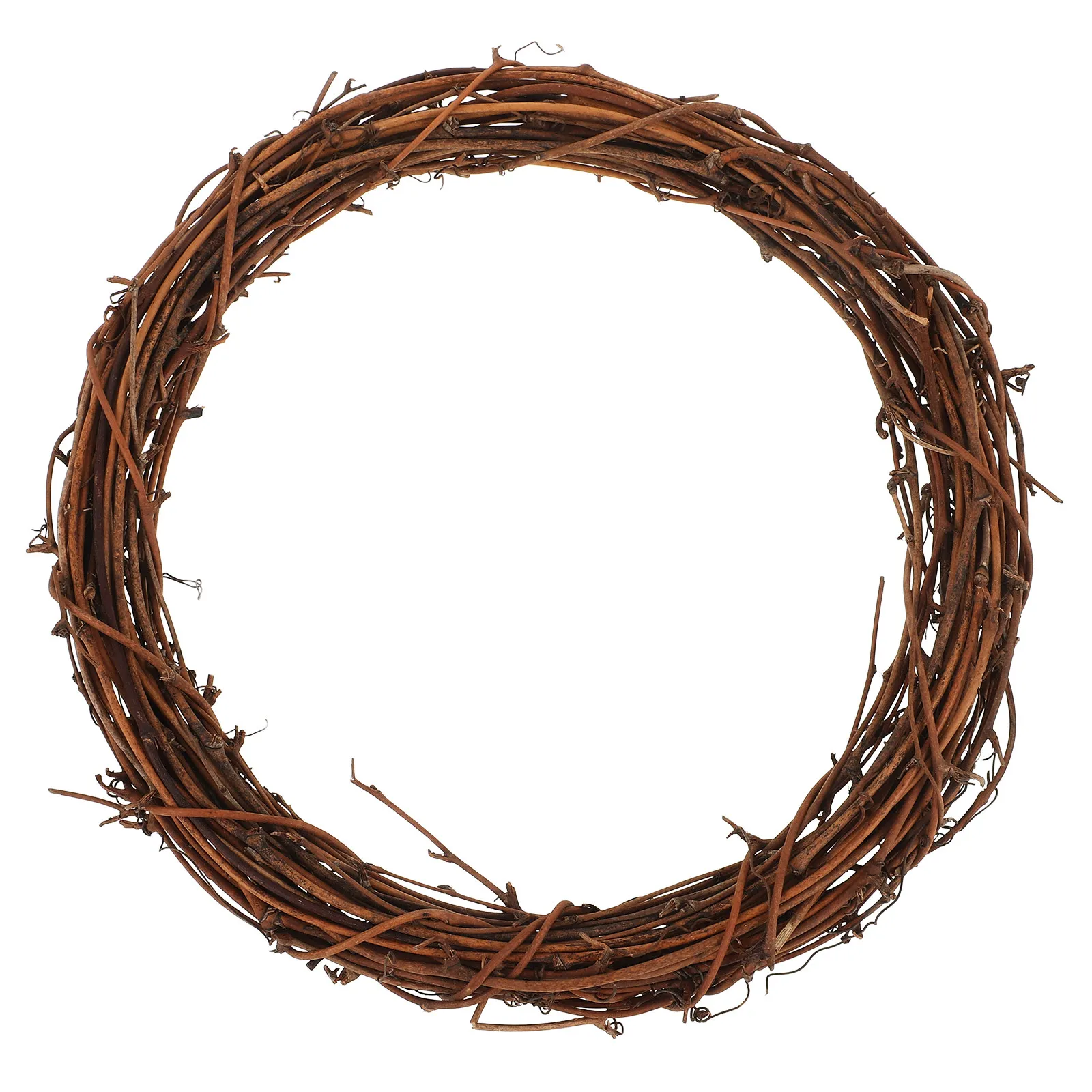 Natural Rattan Rough Wreath Frame Handwoven Wreath Circle DIY Floral Craft Supplies Decoration Ring DIY Rattan Ring