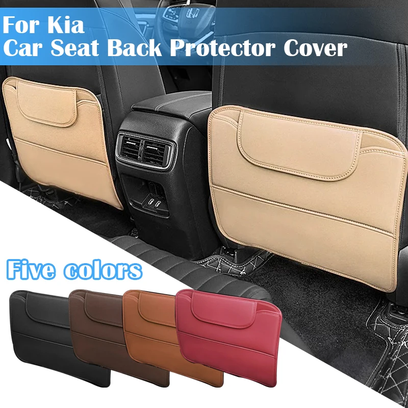 

PU Leather Car Anti-kick Pad Auto Seat Back Organizer Storage Bag For Kia Niro 2016 2017 2018 2019 2020 2021 2022 2023 2024 2025