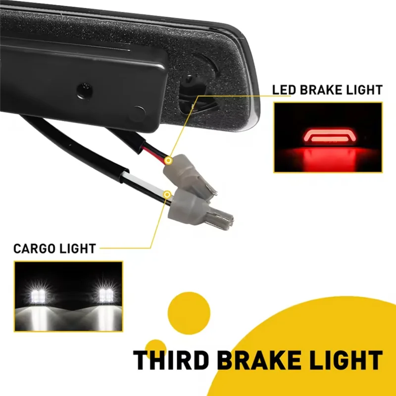 ممتاز-أحمر أبيض LED الدخان الثالث 3Rd ضوء الفرامل لفورد F150 F-150 2009 2010 2011 2012 2013 2014 اكسسوارات الذيل لمبة خلفية