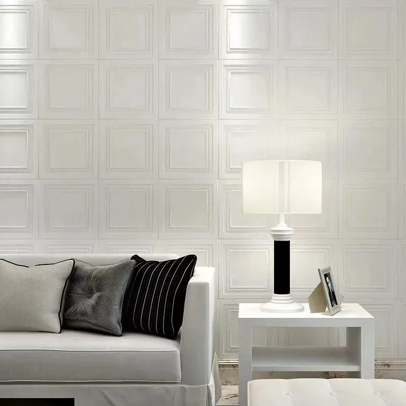 Pegatinas de pared impermeables 3D, papel tapiz autoadhesivo de 35cm x 35cm, papel de pared para decoración del hogar, papel de hoja a prueba de humedad