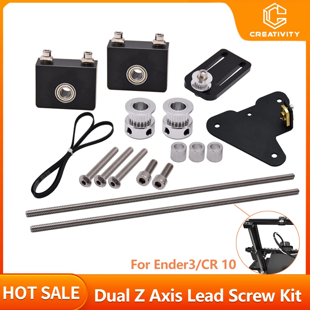 

Dual Z Axis Lead Screw Kit For Ender3 / Pro CR10 Upgrade Kit Tension Pulley Set Timing Belt Kit 3D Printer Part Z Axis Kit