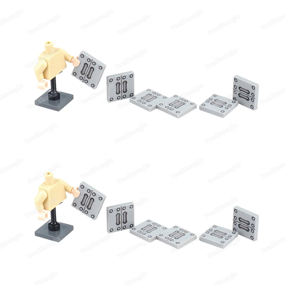 3068 Rivets Iron pipes Pattern Printed Building Block 2x2 Assembly Parts MOC figures Tanks Equipment Scenes Models Gifts Boy Toy