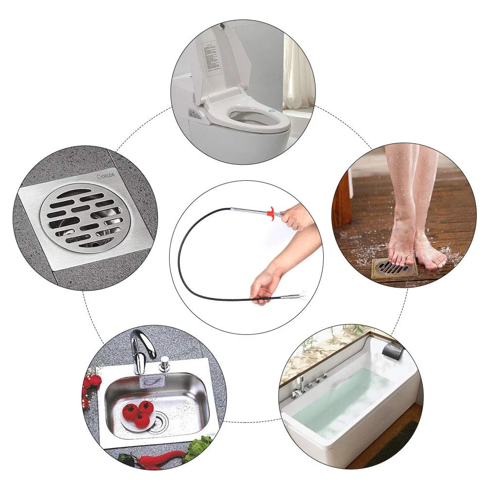 Professional Manual Sewer Drain Pipe Plunger Cleaner Tool Fo