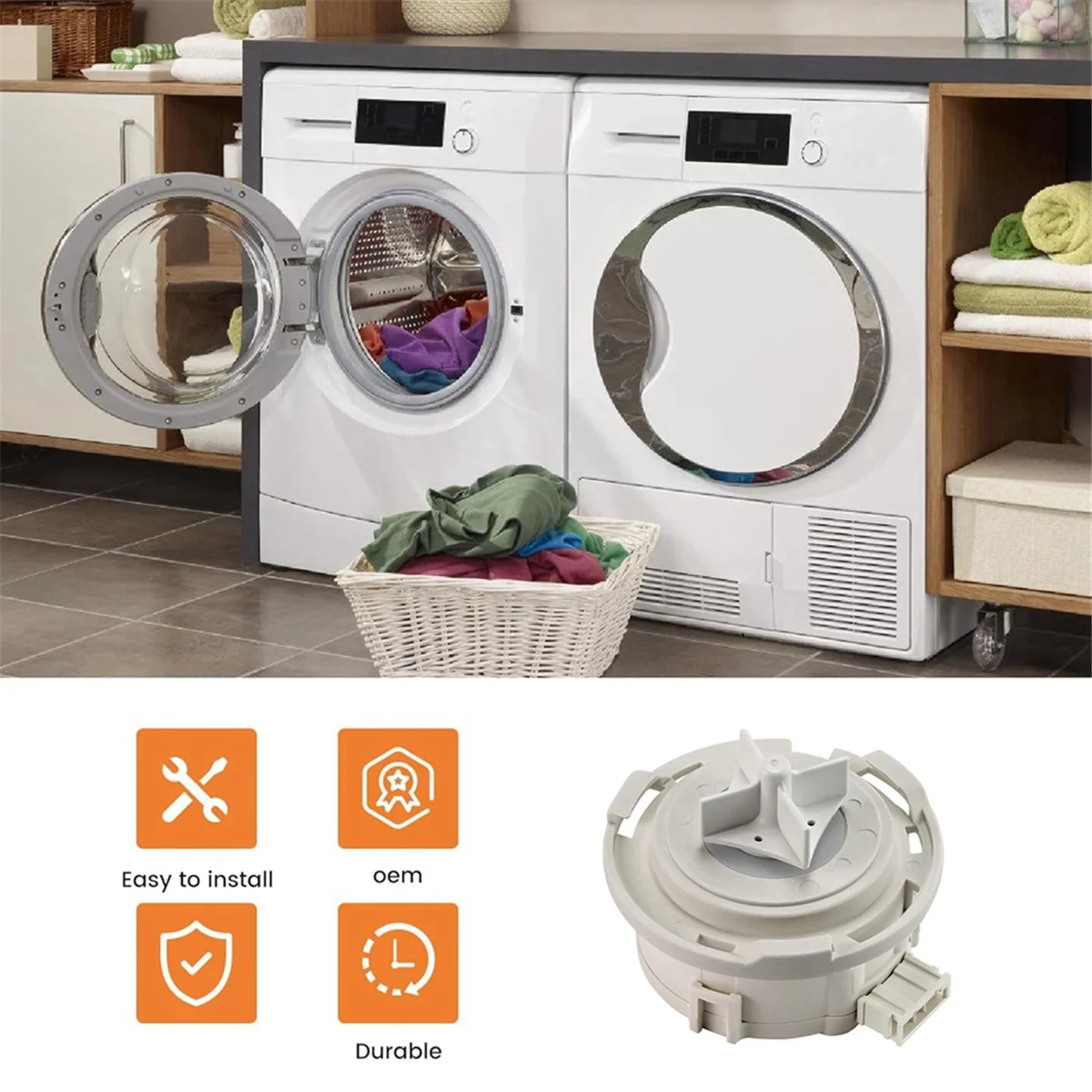 مضخة تصريف غسالة الصحون الجديدة الساخنة EAU 62043401   ايه يو 62043403   لغسالة الأطباق/المجفف LG Ken-More، استبدل EAU 60710801   ايه يو 60710802