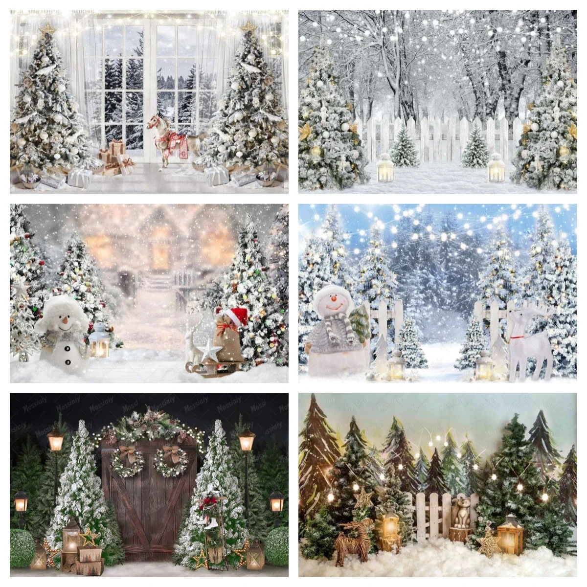 Winter-Weihnachtsbaum-Wunderland-Fotografie-Hintergrund, Schneestadt-Berglandschaft, Geburtstagsparty, Wald-Fotostudio-Hintergründe