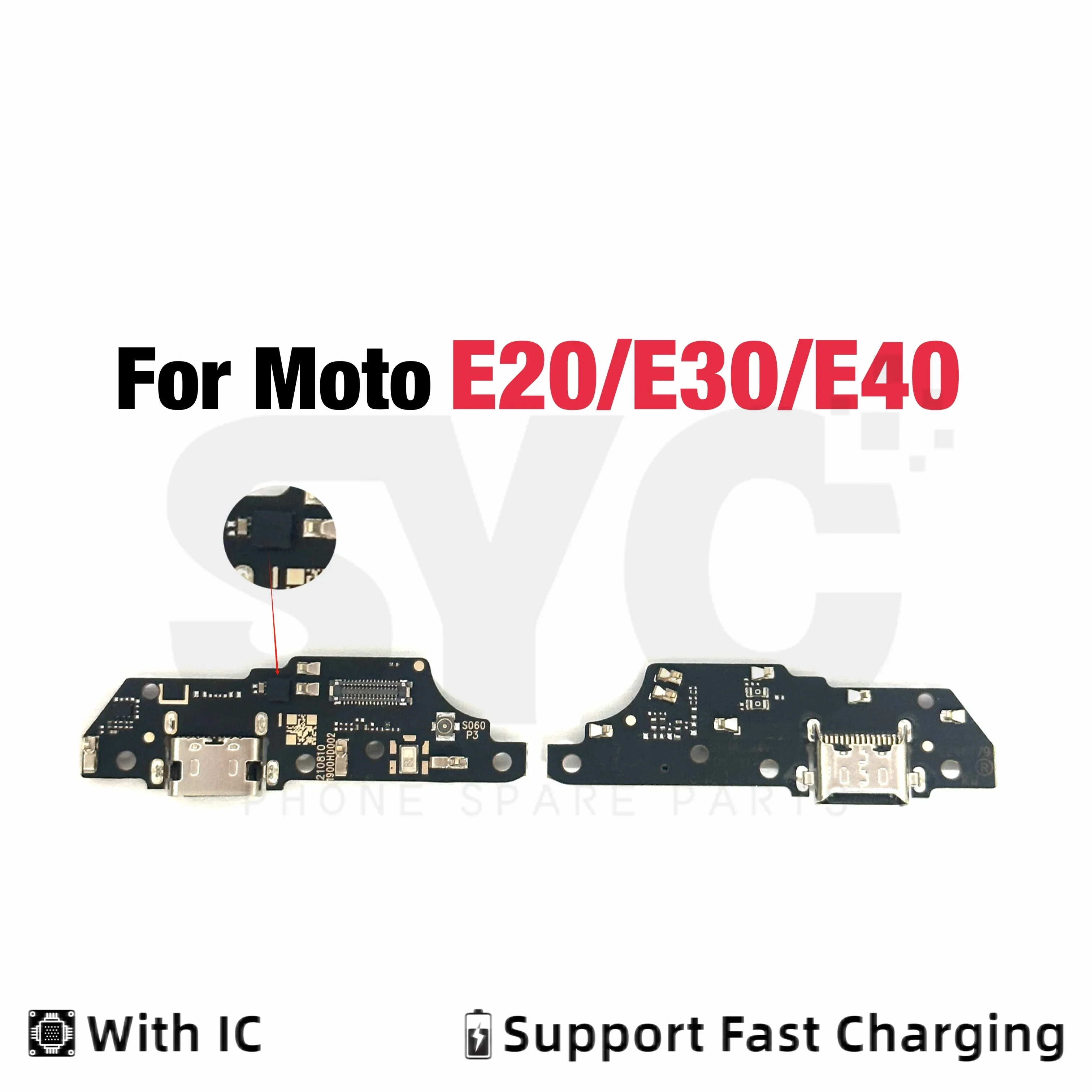 SYC For Motorola Moto E20 E30 E40 USB Charging Port Dock Charger Connector Charging Board Flex Cable Replacement
