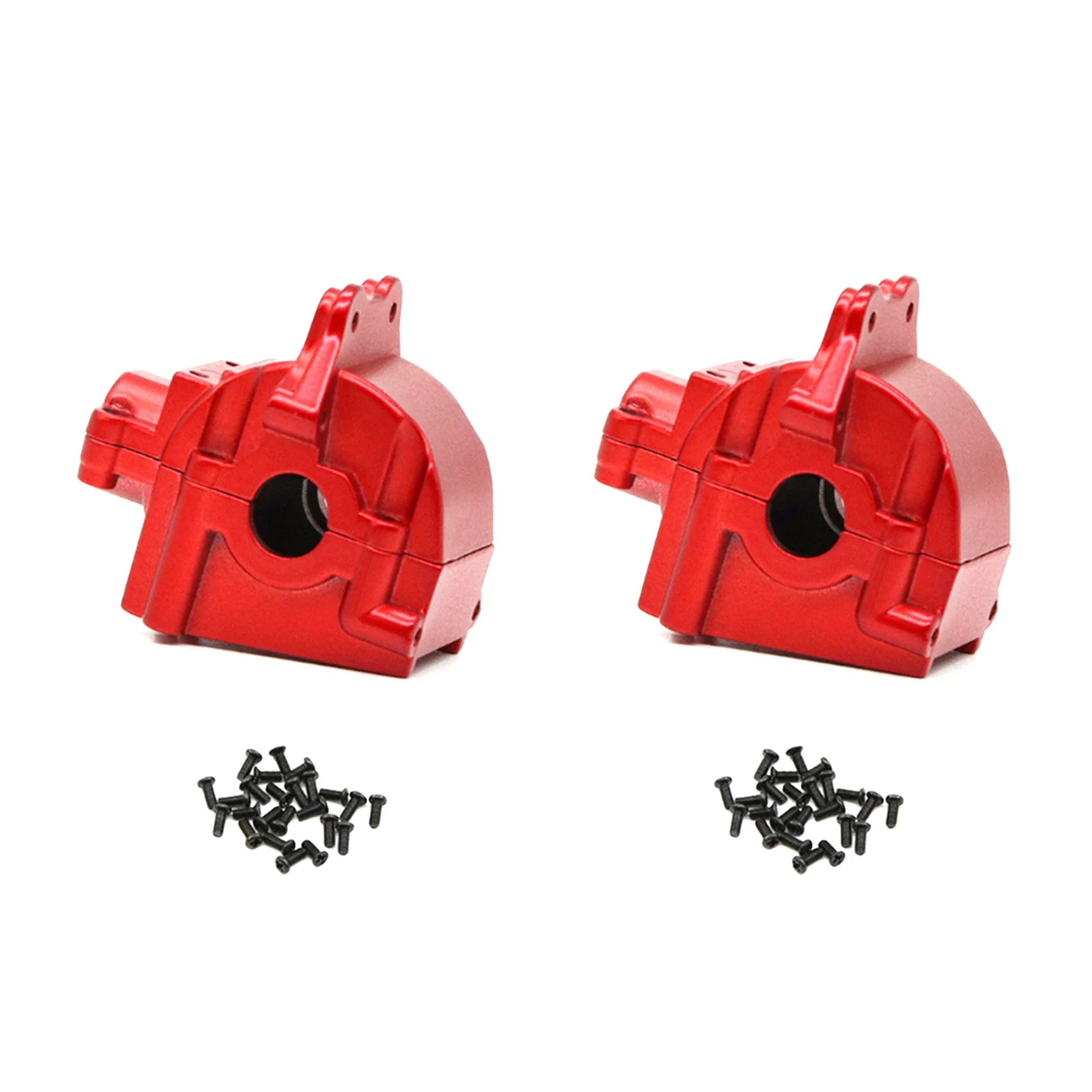 ABUM-2X Metal Wave Box Gear Box Shell Cover Differential Housing 144001-1254 For Wltoys 144001 1/14 RC Car Parts,Red