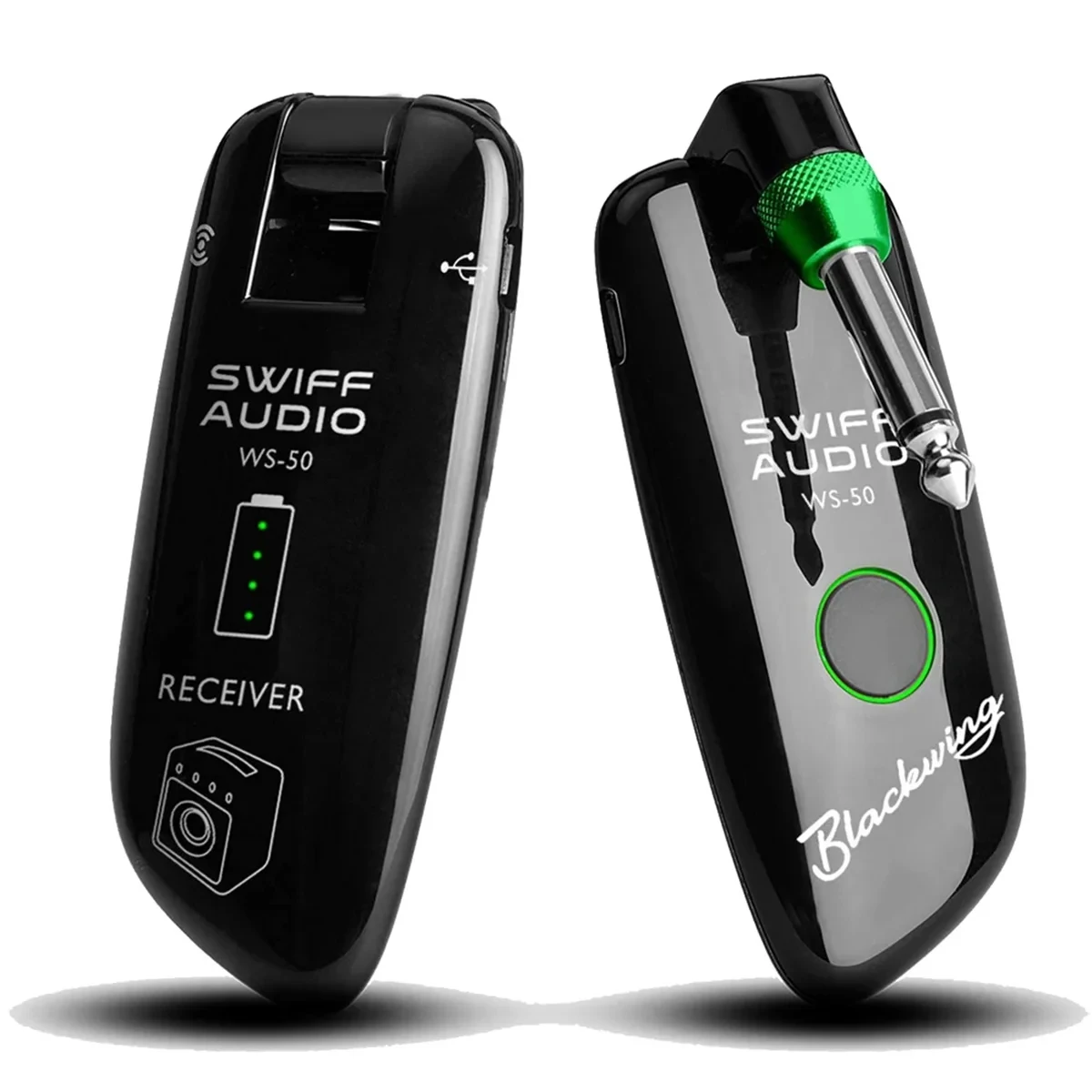 SWIFF WS-50 UHF Digital Guitar Wireless System (Transmitter + Receiver) 50M Transmission Range Built-in Rechargeable Battery