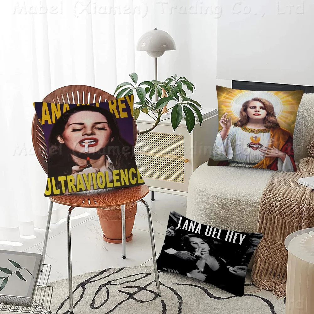 Lana Del Rey Personalized Picture Text Home Decorative Pillows Household Gifts 45x45cm