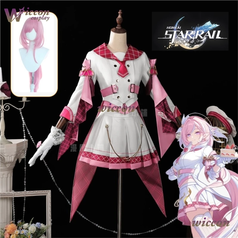 

Wona Game Honkai Impact3 9th Anniversary Elysia Cosplay Costume Women Sweet Lolita JK Dress Accessories Wig Christmas Uniform